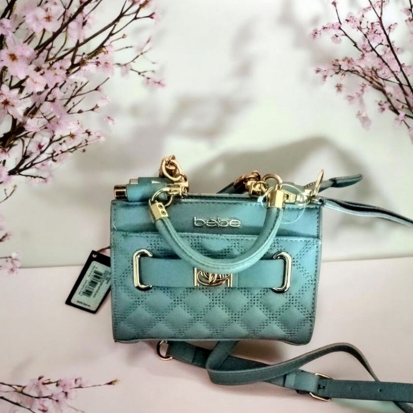 Bebe Alex Blue Satchel Bag - Picture 1 of 1